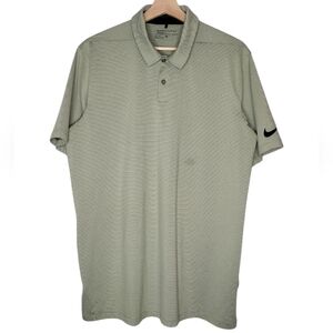 Nike Standard Fit Men’s Light Olive Green Golf Athletic Polo Shirt Sz L